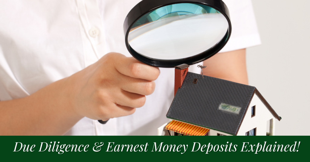 due diligence fee earnest money deposit North Carolina